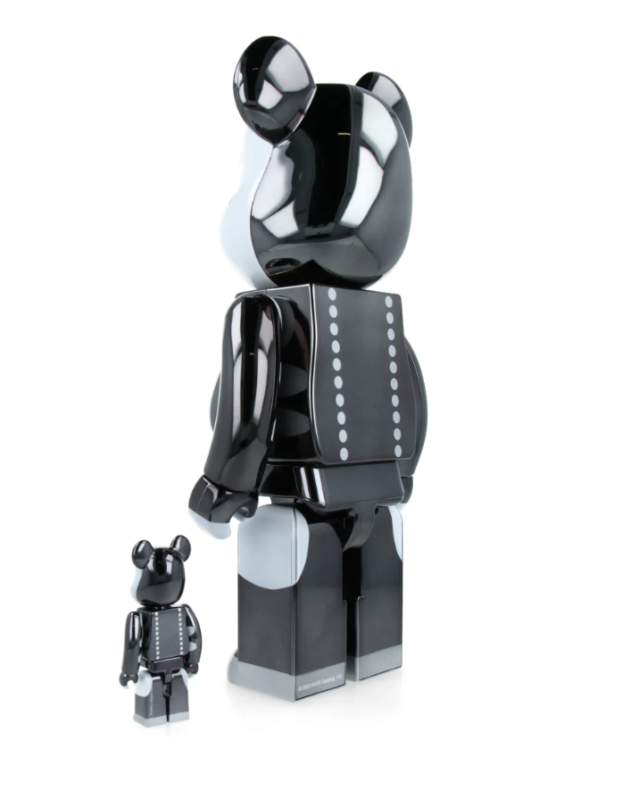 Bearbrick KISS Demon Chrome ver. 400% + 100%