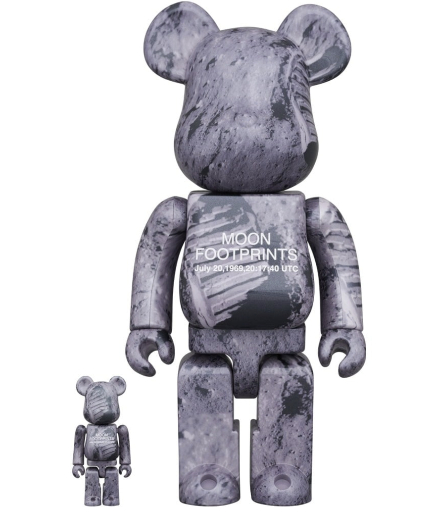 Bearbrick Apollo 11 Moon Footprints 400%+100%