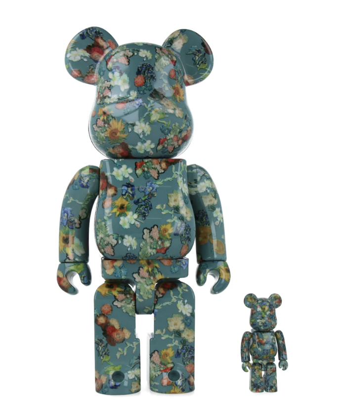 Bearbrick Van Gogh Museal Floral Pattern 50th Anniversary 400% + 100%