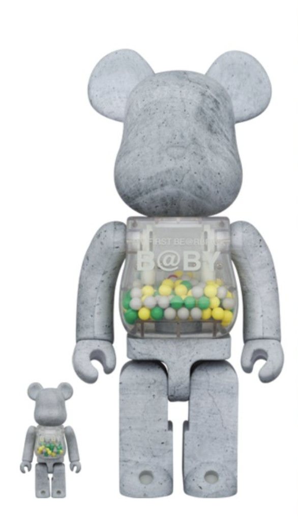 Bearbrick Chiaki My First Baby Concrete version 400% + 100% 