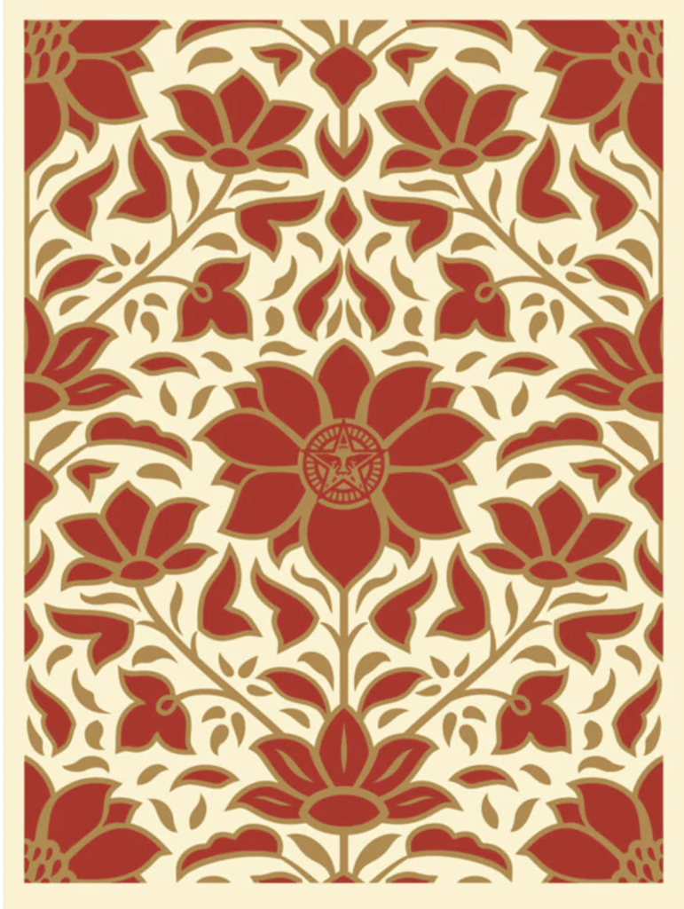 Obey Deco Floral Pattern (Red)