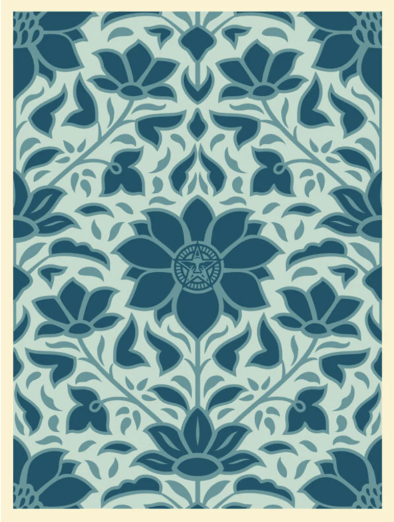 Obey Deco Floral Pattern (Blue)