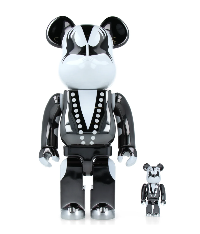 Bearbrick KISS Demon Chrome ver. 400% + 100%