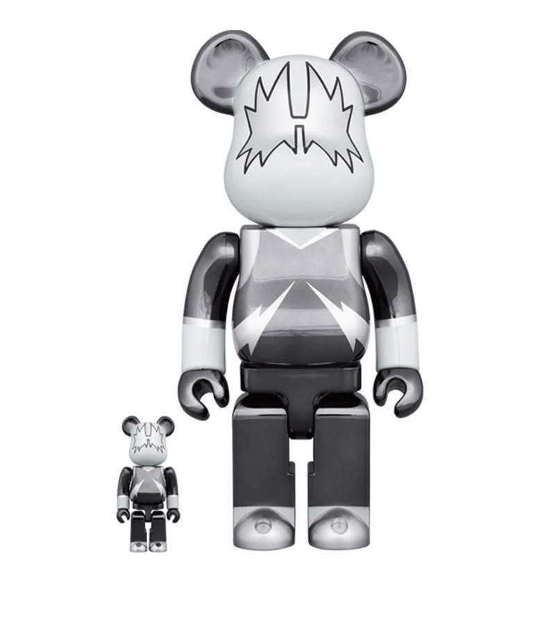 Bearbrick KISS Space Man Chrome ver. 400% + 100%