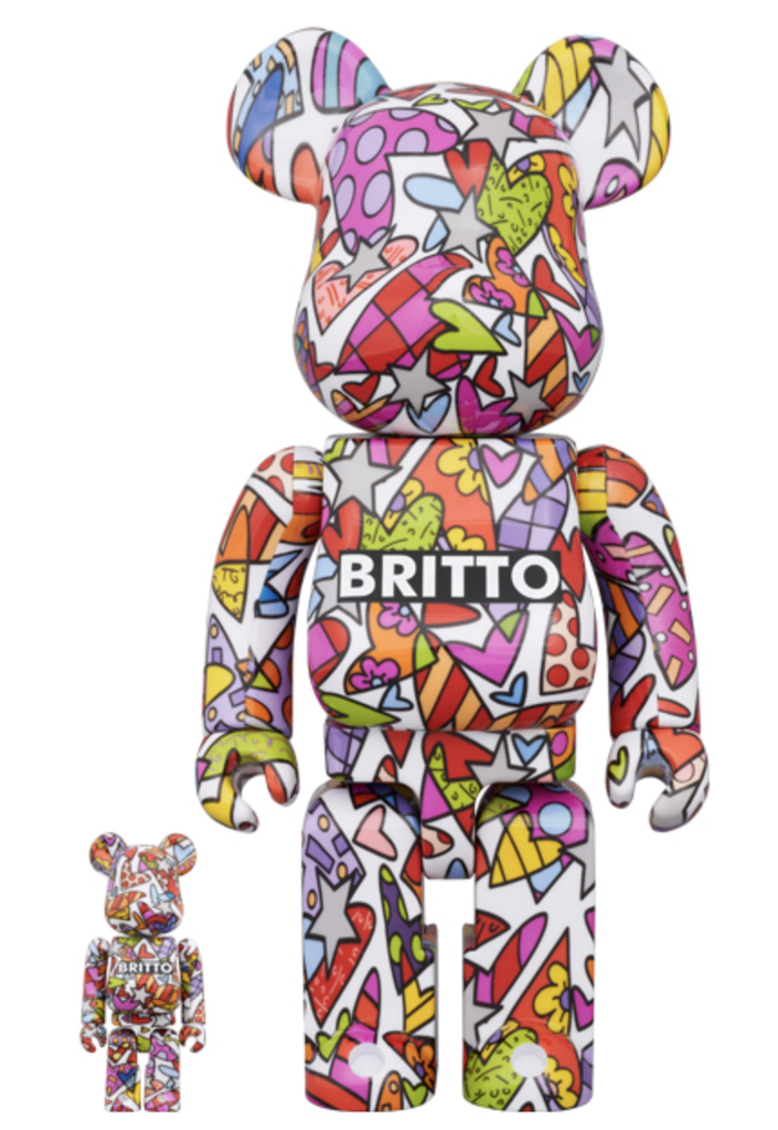 Bearbrick Romero Britto Heart 400% + 100%