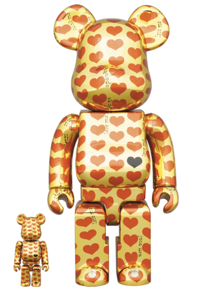 Bearbrick Gold heart 400% + 100%