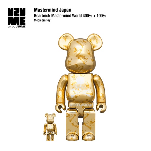 [Mastermind Japan] Bearbrick Mastermind World 400% + 100%