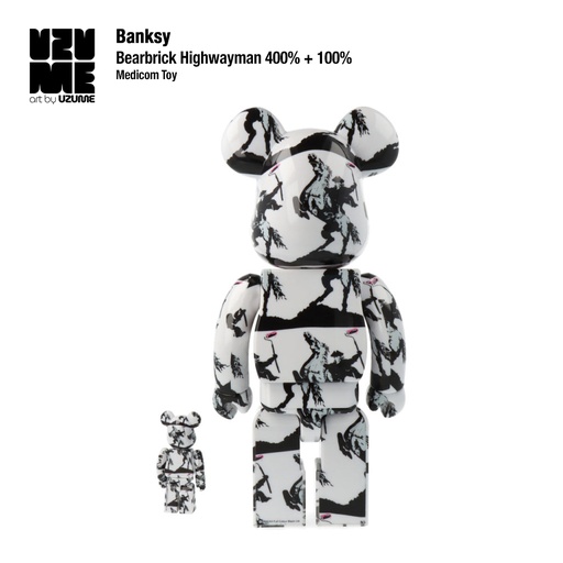[Banksy] Bearbrick Banksy Highwayman 400% + 100%