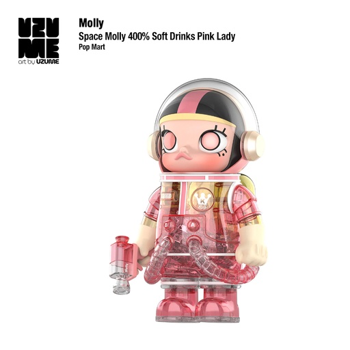 [Pop Mart] Space Molly 400% Soft Drinks Pink Lady
