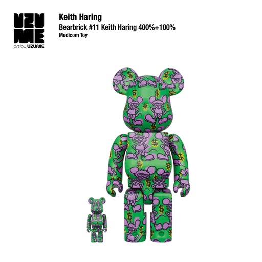 [Keith Haring] Bearbrick V11 Keith Haring 400% + 100%