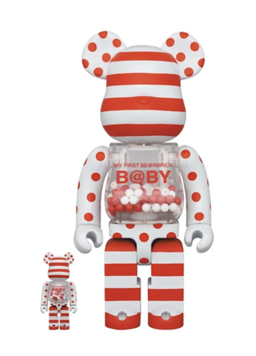 [Bearbrick] Bearbrick Chiaki My First Baby Red & Silver version 400% + 100% 